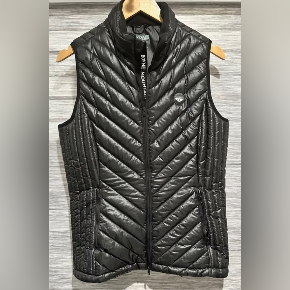 BOYNE MOUNTAIN Woman Sz L Jacket Vest Black